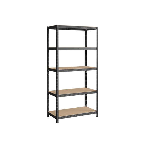 St�lreol med 5 hylder - delbar lagerreol - brun 200 x 100 x 50