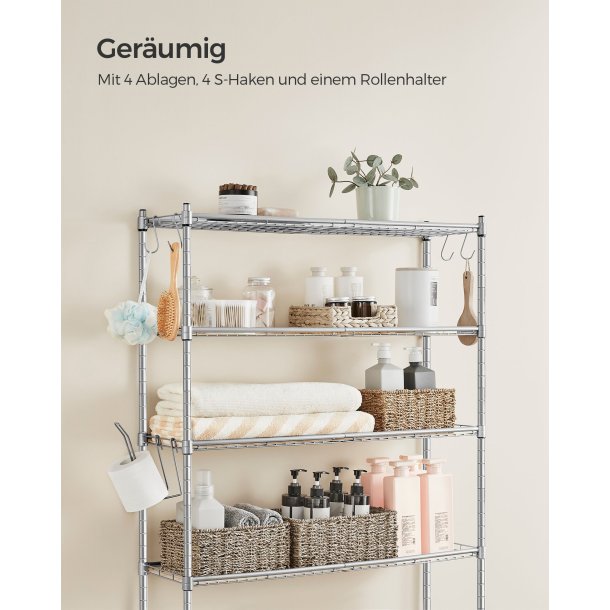 Badevrelsesreol - stlreol til over toilet og vaskemaskine - slv