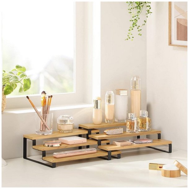 Krydderihylder - s�t med 2 stabelbare k�kkenhylder - bambus