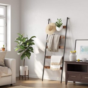 Stigereol - udstillingsreol - stativ - rustik brun - 178 x 65