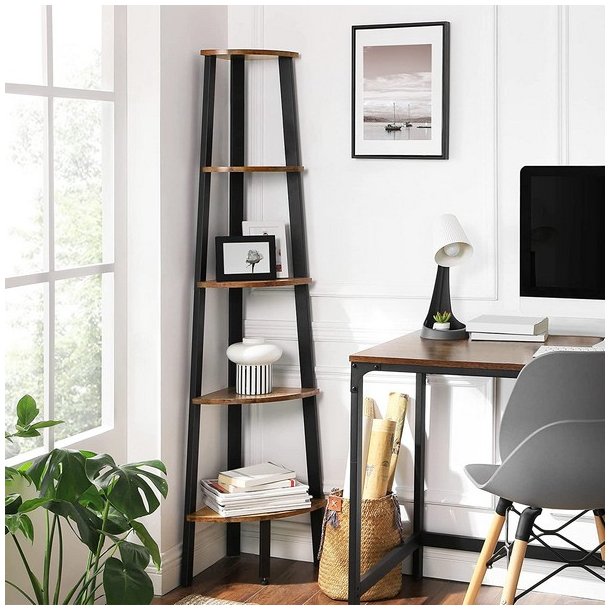 Hjrnereol - stigereol i industrielt design - rustik brun