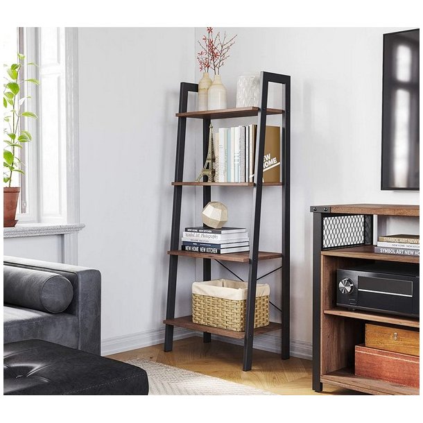 Reol - stigereol i industrielt design - nddebrun 138 x 56 x 34