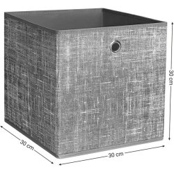 Opbevaringskasser til rumdeler &amp; modulreol - 6 stofkurve - lysegr