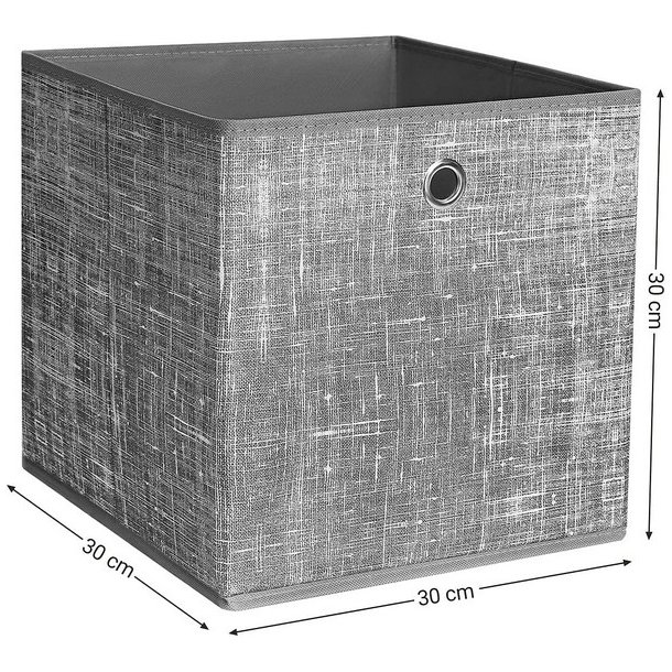 Opbevaringskasser til rumdeler &amp; modulreol - 6 stofkurve - lysegr