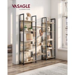 Reol - stor stuereol i industrielt design - brun 158x24x166