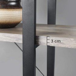 Reol - stuereol i industrielt design - gr� beige 177,5 x 105 x 33,5