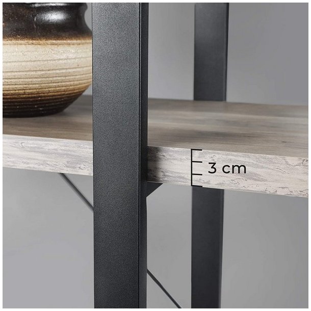 Reol - stuereol i industrielt design - gr� beige 177,5 x 105 x 33,5