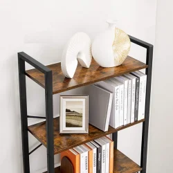 Reol - stuereol i industrielt design - rustik brun 186 x 66 x 30