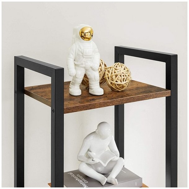 Reol - stuereol i industrielt design - rustik brun 187,5x40x30