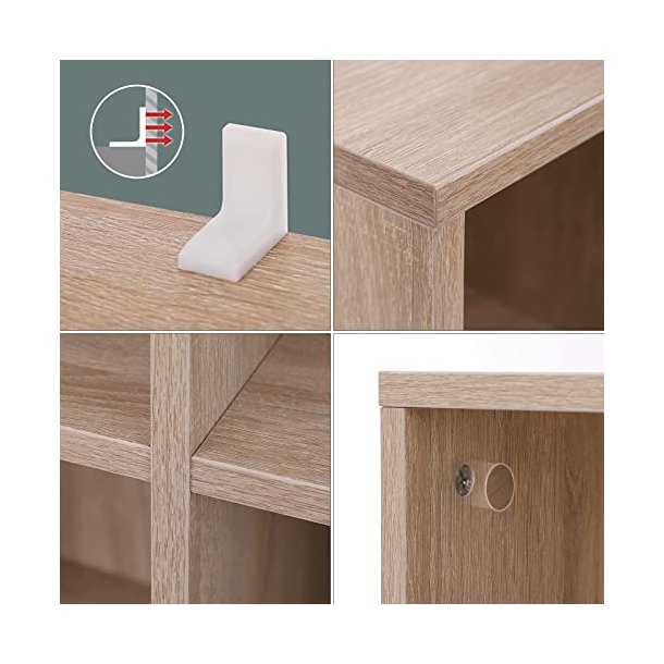 Bogreol - gulvreol og stuereol - brun rumdeler 65,5x30x129,5