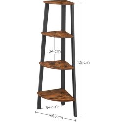 Hjrnereol - stigereol i industrielt design - rustik brun