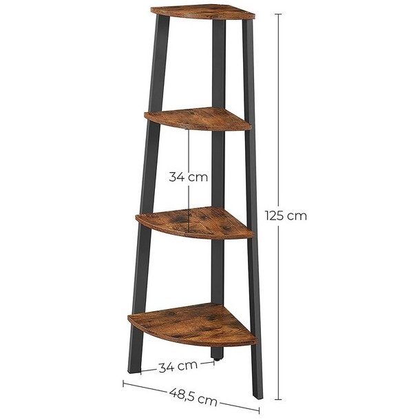 Hjrnereol - stigereol i industrielt design - rustik brun