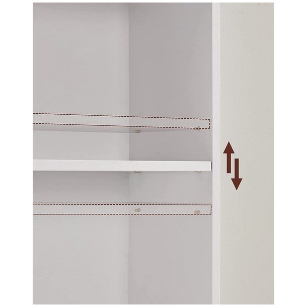 Bogreol - gulvreol og stuereol - hvid reol 60 x 24 x 178,5 cm