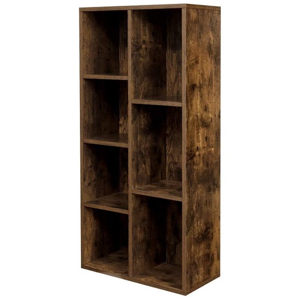 Rumdeler - bogreol i industrielt design - rustik brun 50x24x106