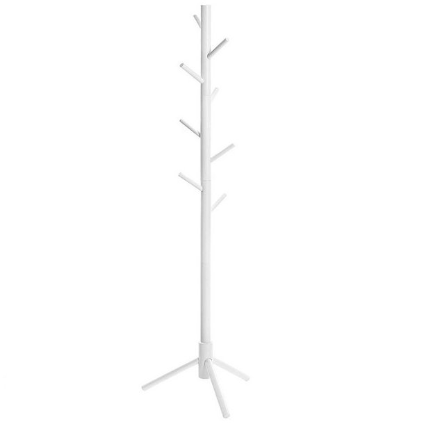 Stumtjener i hvid tr� - frakke stativ til entre - 47x47x175