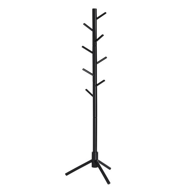Stumtjener i sort tr - frakke stativ til entre - 47x47x175