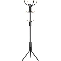 Stumtjener i sort metal - frakke stativ - 182 x 44 x 44