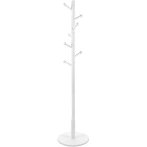 Stumtjener i hvid tr� - frakke stativ til entre - 38x38x175