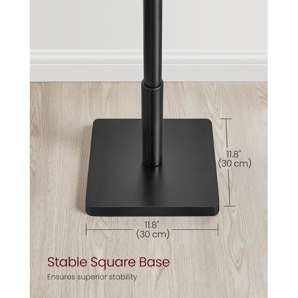 Stumtjener i sort tr� - frakke stativ til entre - 30x30x175