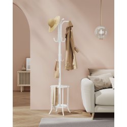 Stumtjener - frakke stativ i metal - hvid 40 x 40 x 175 cm