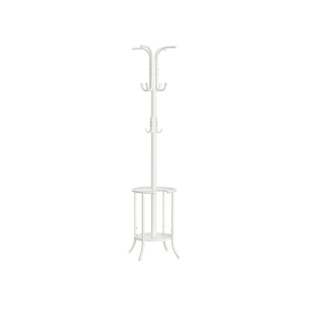 Stumtjener - frakke stativ i metal - hvid 40 x 40 x 175 cm
