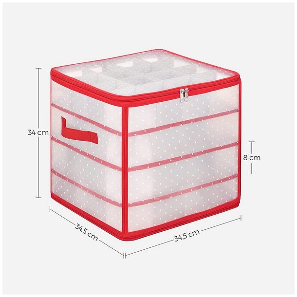Opbevaringstasker til julekugler med 128 rum - 2 julekugle tasker