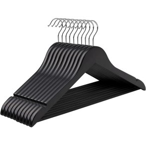 T�jb�jler med buksestang - 10 stk sorte tr�b�jler til t�j