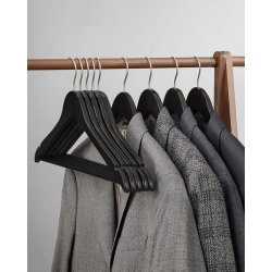 T�jb�jler med buksestang - 10 stk sorte tr�b�jler til t�j