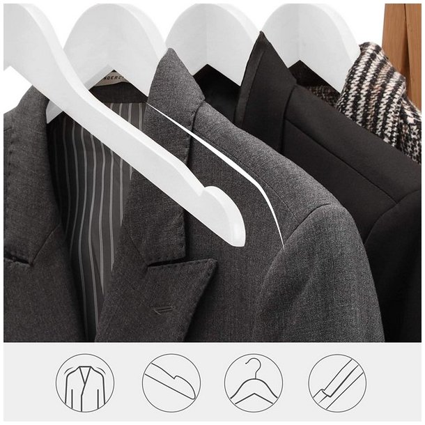 T�jb�jler uden buksestang - 20 stk hvide tr�b�jler til t�j