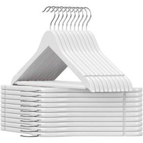 T�jb�jler med buksestang - 20 stk hvide tr�b�jler til t�j