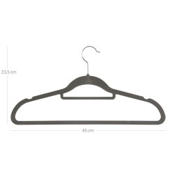 T�jb�jler i velour med skridsikker buksestang - 20 stk gr�