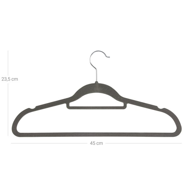 T�jb�jler i velour med skridsikker buksestang - 20 stk gr�