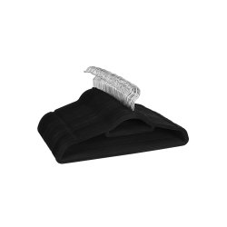 T�jb�jler i velour med skridsikker buksestang - 20 stk sort