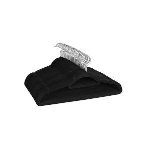 T�jb�jler i velour med skridsikker buksestang - 20 stk sort