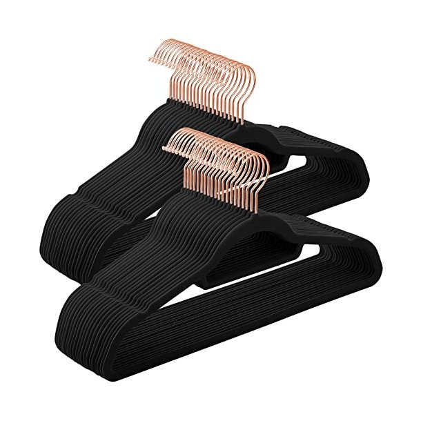 T�jb�jler i velour med skridsikker buksestang - 50 stk sort