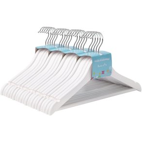 T�jb�jler til b�rn med buksestang - 20 stk hvide b�jler til t�j