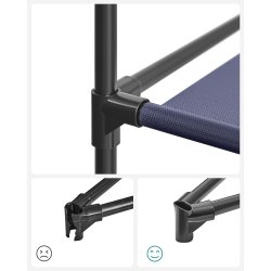 Kl�deskab med stofsider - bl� garderobeskab og t�jskab - 175 cm