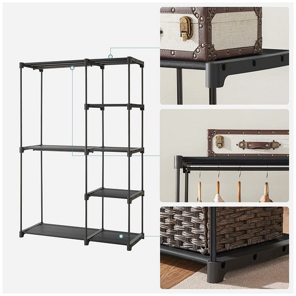 �bent kl�deskab - �ben garderobe - sort garderobeskab og t�jskab