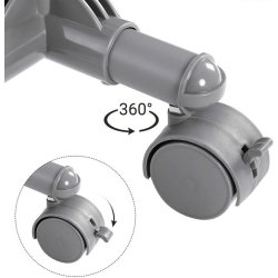 T�jstativ med dobbelt b�jlestang og skohylde - justerbart gr�