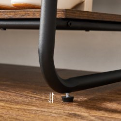 T�jstativ - rustik brun t�jstativ med b�jlestang og skohylder