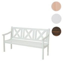 Havebnk og parkbnk - 3 personers 160 cm trbnk - hvid