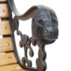 Parkbnk og havebnk - 2 personers lysebrun trbnk p 125 cm