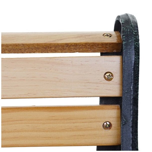 Parkbnk og havebnk - 2 personers lysebrun trbnk p 125 cm