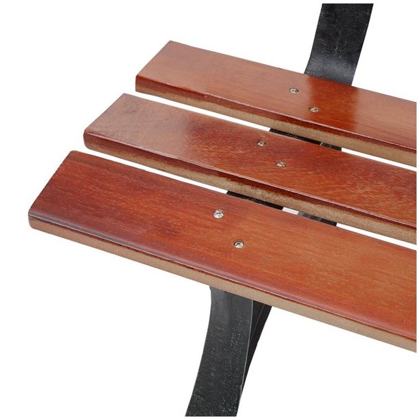 Havebnk - 2 personers brun parkbnk og trbnk p 125 cm