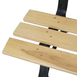 Have bnk - 2 personers lysebrun parkbnk og trbnk p 125 cm