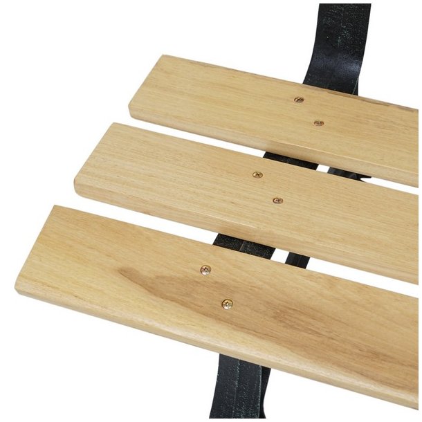 Have bnk - 2 personers lysebrun parkbnk og trbnk p 125 cm