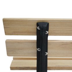 Have bnk - 2 personers lysebrun parkbnk og trbnk p 125 cm