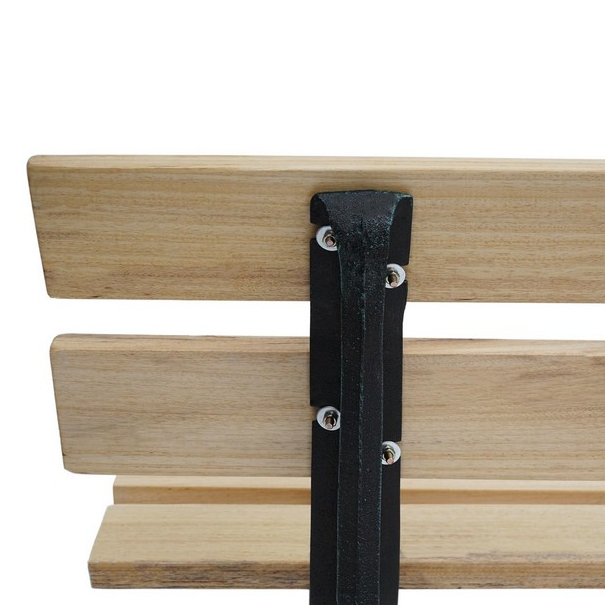 Have bnk - 2 personers lysebrun parkbnk og trbnk p 125 cm