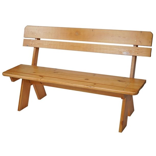 Have bnk - parkbnk og havebnk - trbnk p 148 cm - brun