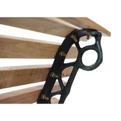 Parkbnk og havebnk - 2 personers lysebrun trbnk p 122 cm